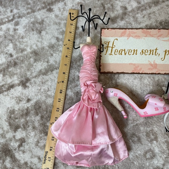 5 piece set of wall & room decor in pink jewelry stand light up unicorn tweenie - Picture 2 of 8